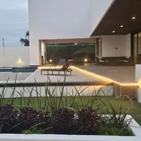 Vista general del salón y terraza